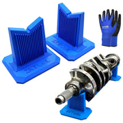 ZKTOOL front view of crankshaft stand showing stable support and easy placement