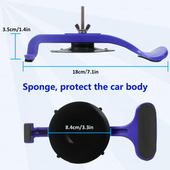 ZKTOOL clamp attached to a convertible window holding glass steady during installation