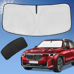 ZOIBV front view on BMW X5 showing full windshield coverage and cooling benefit