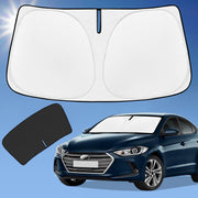 ZOIBV front view on Elantra windshield showing full coverage and cooling benefit