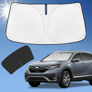 ZOIBV front view sun shade on Honda CR-V blocking sun and heat