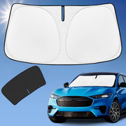 ZOIBV front view on Mach-E showing full windshield protection and reduced glare