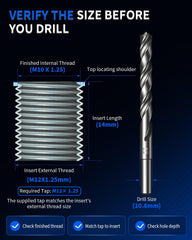 ZOMIYU drill, tap and counterbore laid out showing matched tools