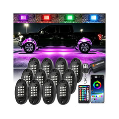 ZONECONA front view showing underglow and bright multicolor effect benefit visibility