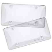 ZONETECH front view clear license plate cover showing discreet protection