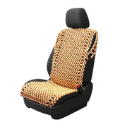 ZONETECH front view of natural-color seat cover showing breathable comfort