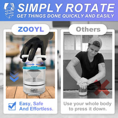 ZOOYL refill port connected to a grease gun for quick mess-free refills