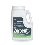 Zorbent front shaker jug showing brand and pour nozzle for quick application