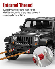 ZORUNNA close-up of screw pin threads highlights secure closure and anti-loosening benefit