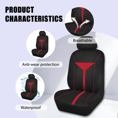 Zpana headrest covers close detail showing secure fit and neat look