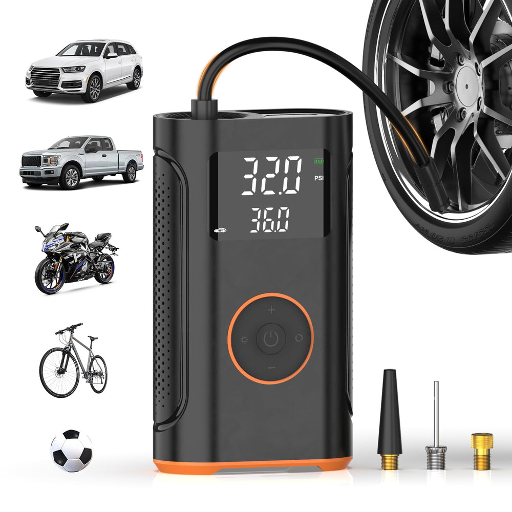 ZSX inflator front view showing compact design and controls, convenient storage