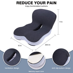 ZUAMEGU memory foam cross-section illustrating durable support and rebound