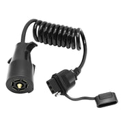 ZUDKSUY front view of 7‑to‑4 pin coiled adapter showing compact plug design and easy storage