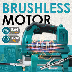 ZUYIYI LED light illuminating a fitting in darkness, helps precise greasing