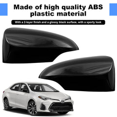 ZWPARTS mirror cover mounted on Corolla demonstrating easy installation benefit