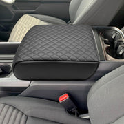 Zxiaochun front view installed on F150 console providing comfortable arm support