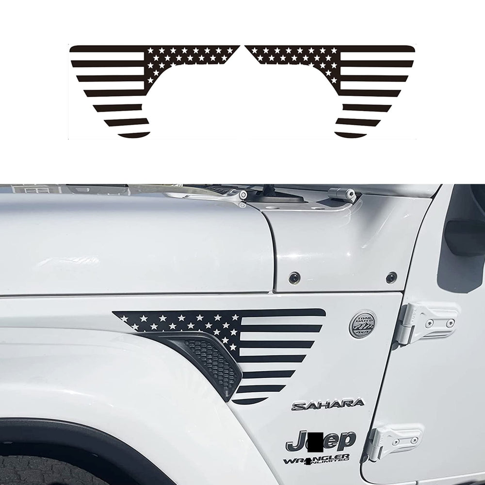 Zxiaochun front vent decal on Wrangler showing clean fit and style