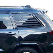 Zxiaochun decal front view on Grand Cherokee rear window, adds subtle patriotism