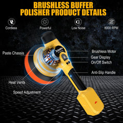 Zybaiiru polisher held in hand to show scale and reduced user fatigue