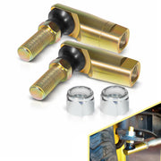 Zymurgoes front view of tie rod ends showing parts and labels, clear fit guidance