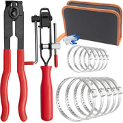Zzyyldu front view of tools and ten crimp bands showing kit contents and readiness
