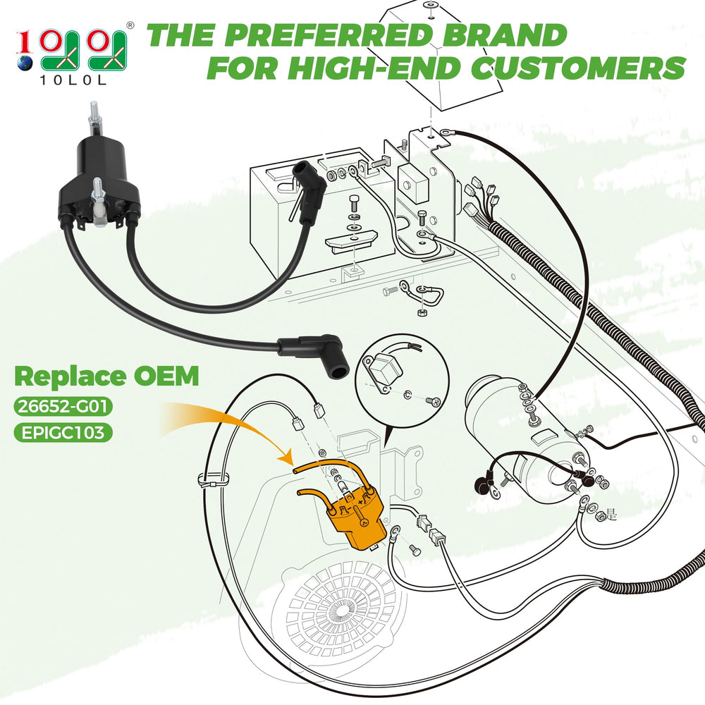 10L0L ignition coil connector detail enabling plug-and-play installation