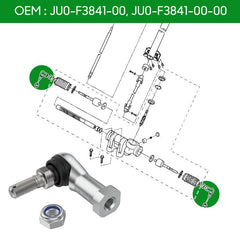 10L0L tie rod end ball joint closeup for smooth steering response
