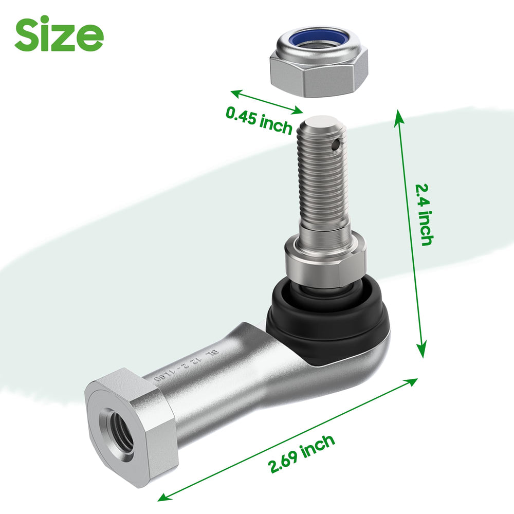10L0L tie rod end installed on Yamaha golf cart restoring steering control