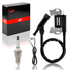 1PZ ignition coil and spark plug front packaging showing complete replacement kit and clarity
