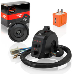 1PZ left-side control assembly front showing switches and easy operation benefit