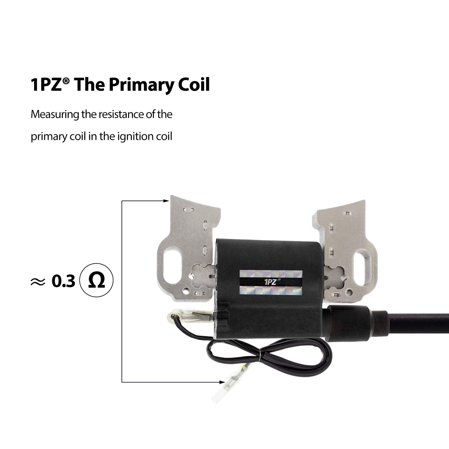 1PZ spark plug detail showing electrode and threads for dependable ignition