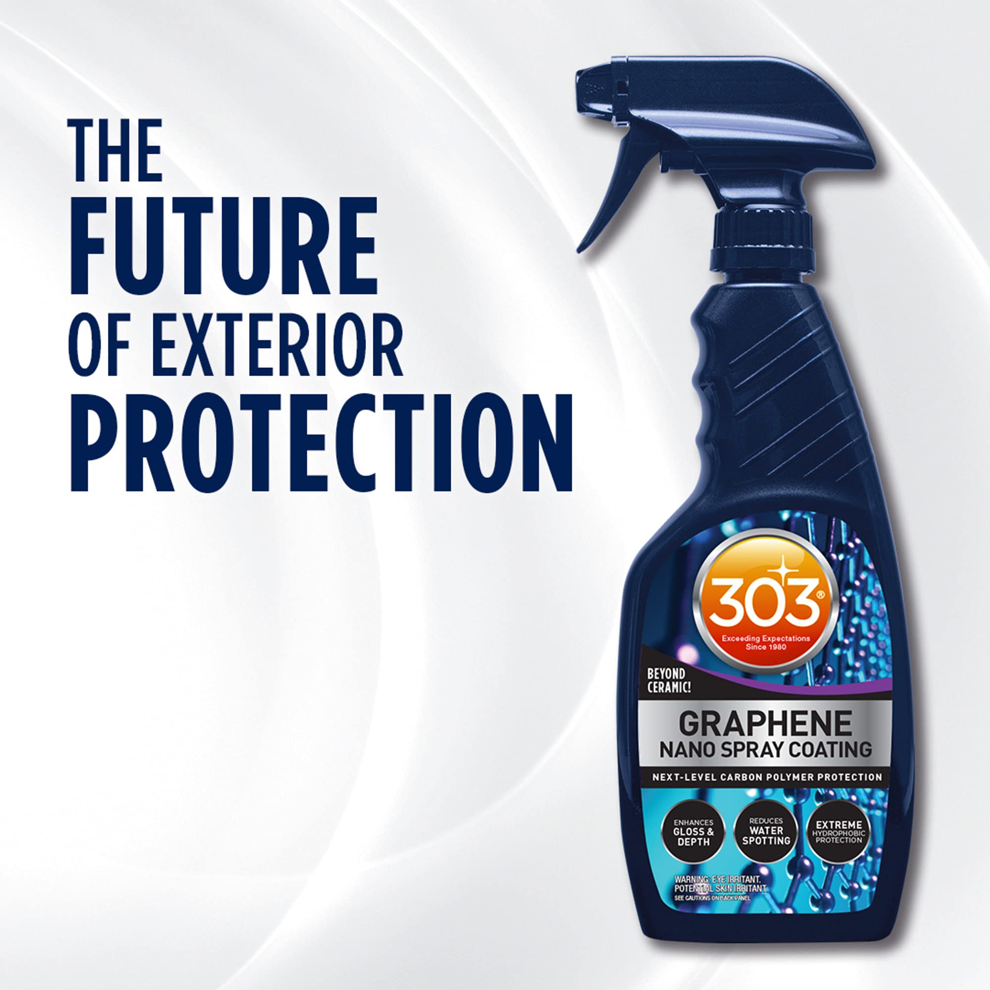 303 Products before and after paint comparison showing improved gloss and clarity