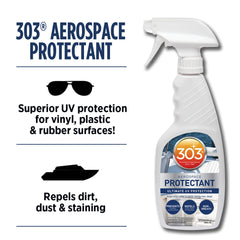 303 Products spraying protectant on vinyl seat for quick restoration