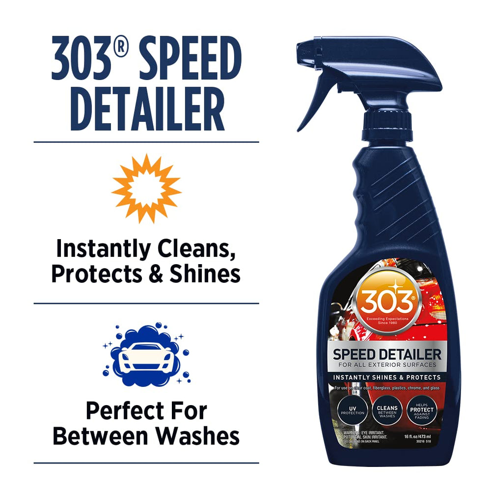 303 Products spray action misting detailer demonstrating easy application