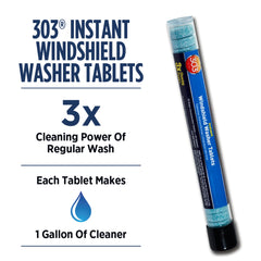 303 Products close-up of a single tablet texture, highlighting fast dissolution benefit
