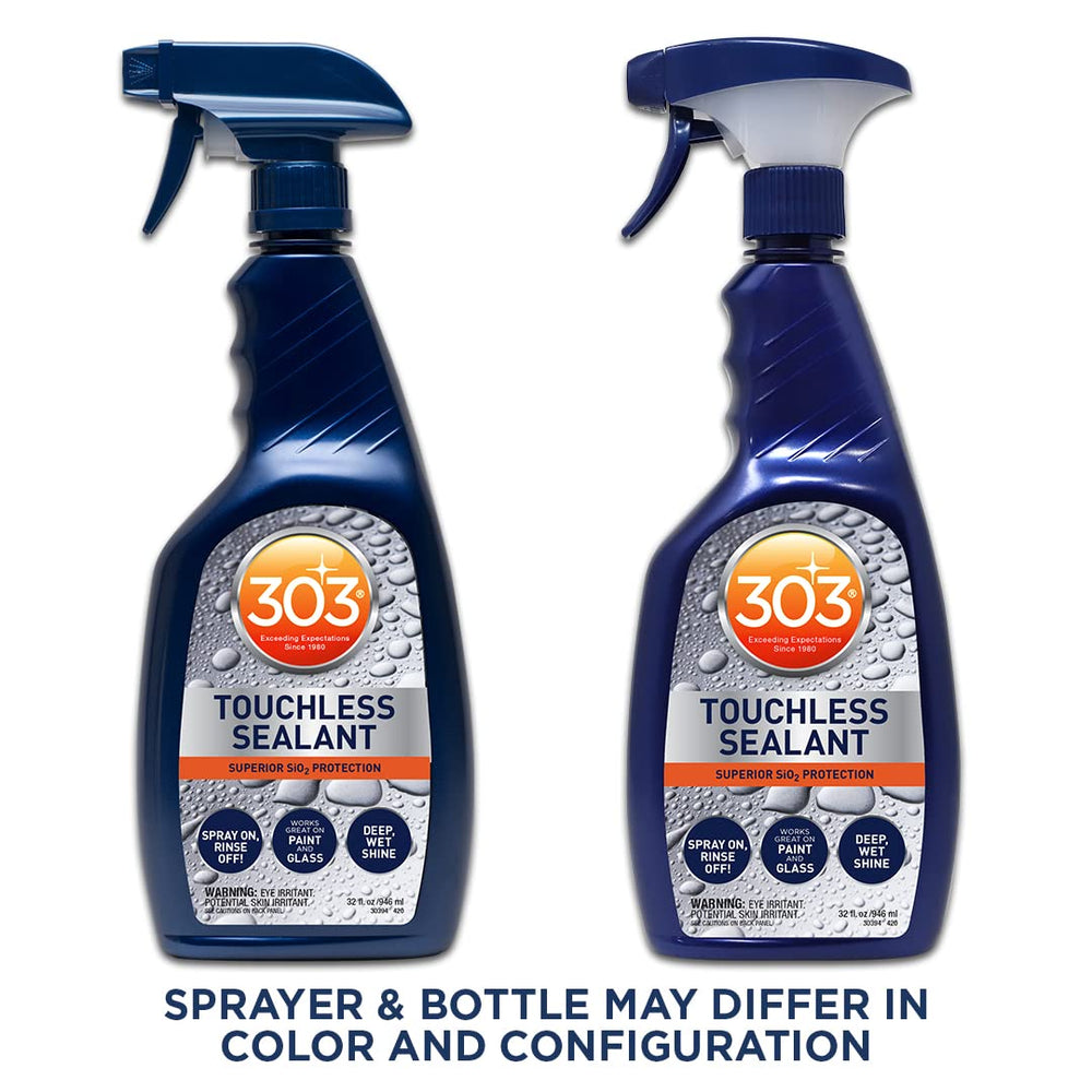303 Products close-up of clear SiO2 solution texture and spray nozzle