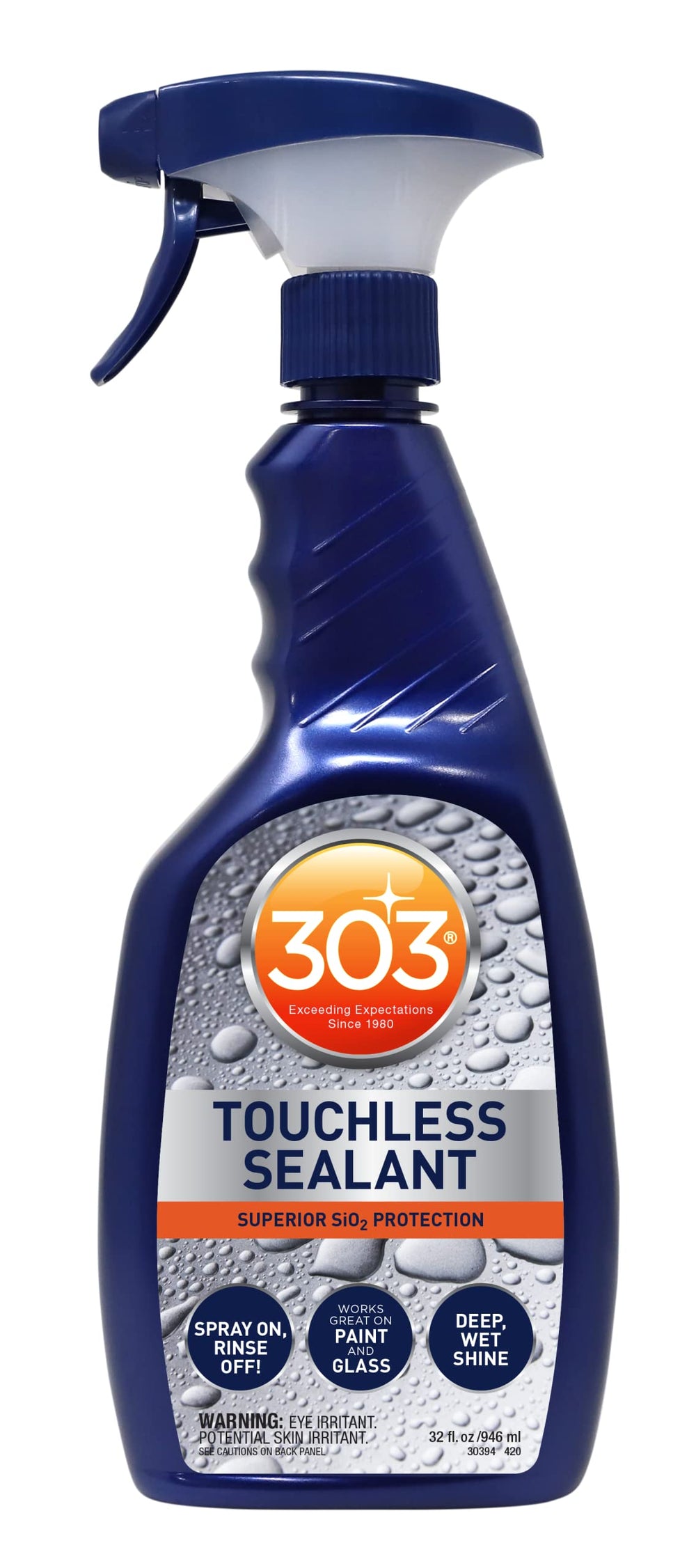 303 Products front label showing product benefits and size