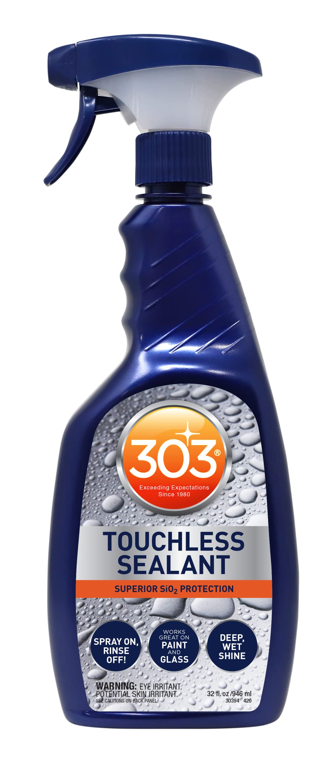 303 Products front label showing product benefits and size