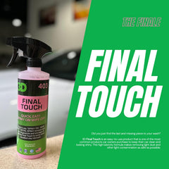 3D Final Touch being sprayed on a car door panel for fast cleanup benefit