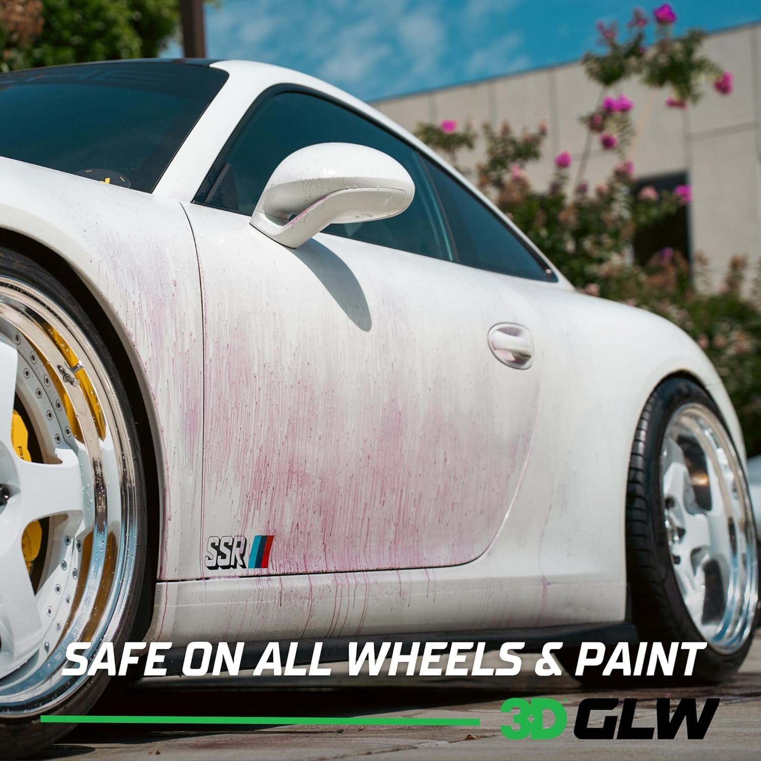 3D gallon bottle next to car for safe decontamination