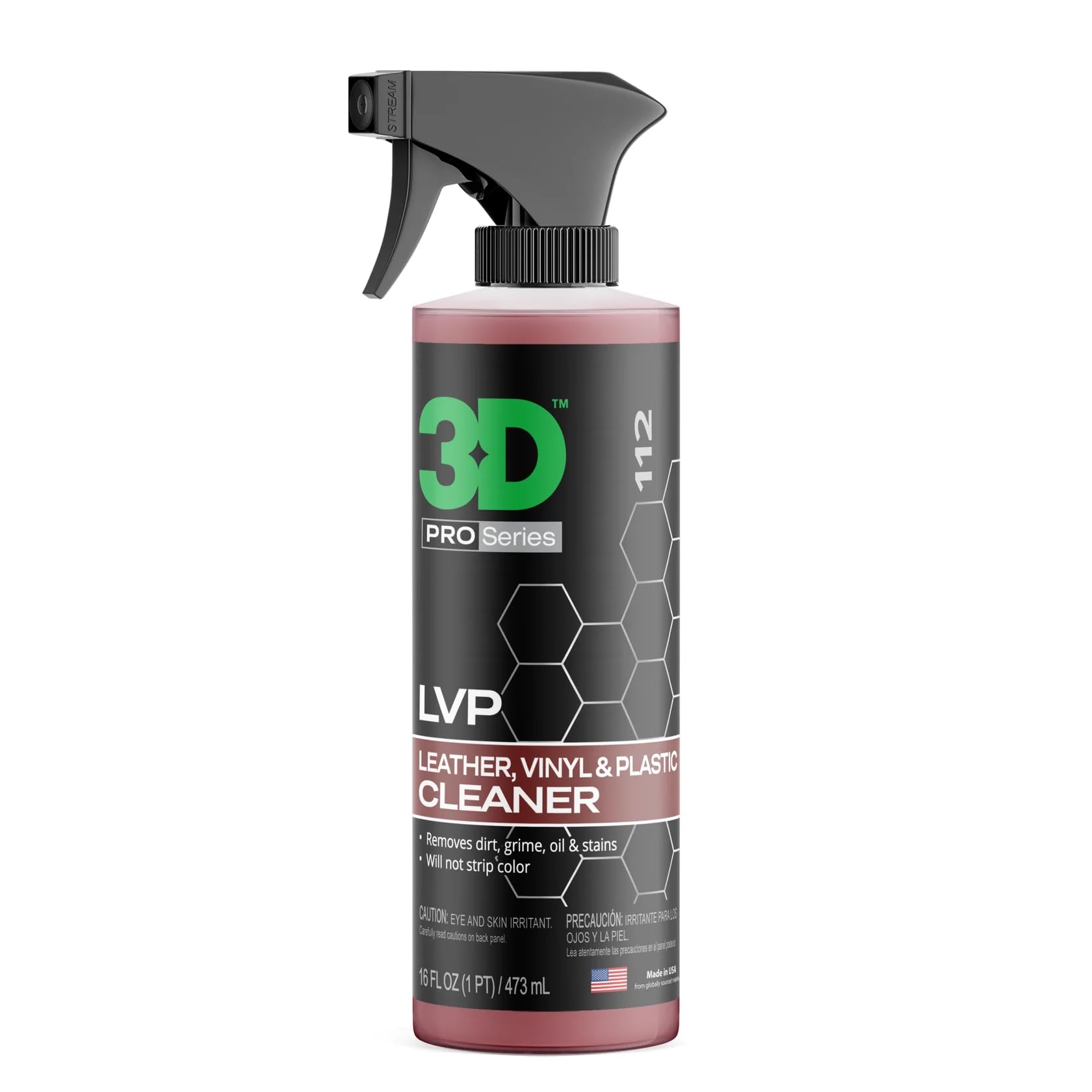 3D LVP front label showing product name and purpose for quick identification