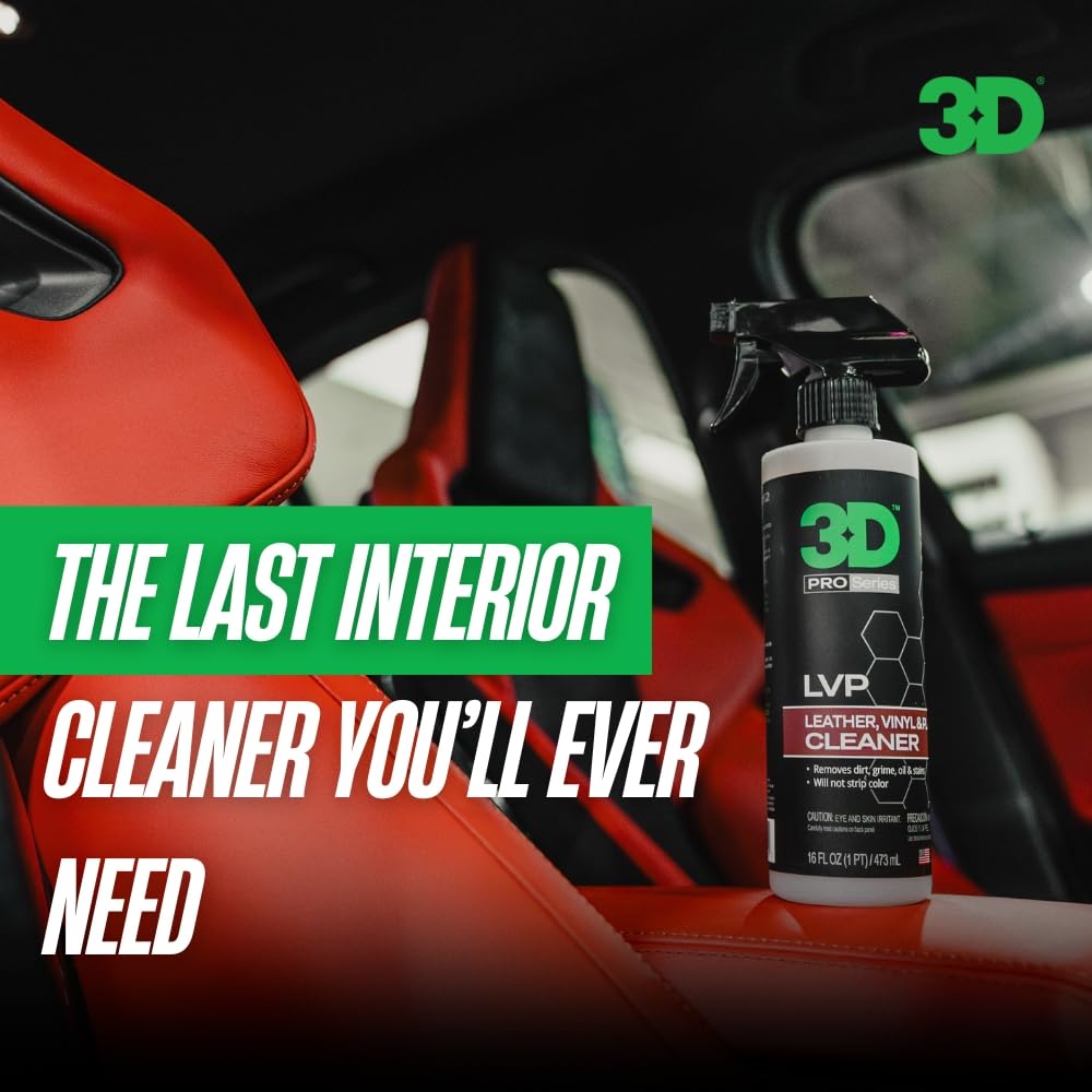 3D LVP being sprayed onto a seat to dissolve grease for easier cleaning