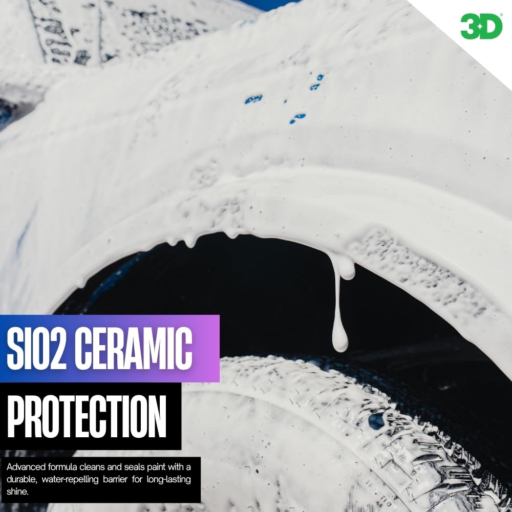 3D microfiber mitt lifting grime safely using product’s lubricating foam