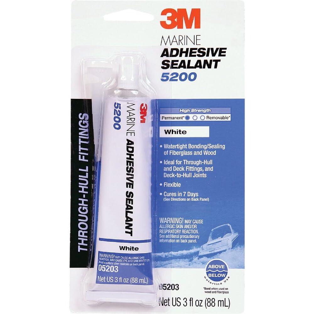 3M 5200 front tube showing label and white sealant ready to apply