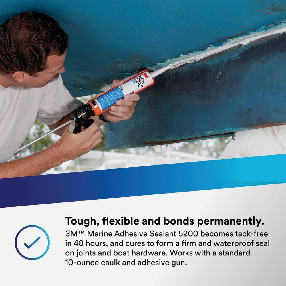 3M 5200 tube loaded in caulk gun for controlled professional dispensing