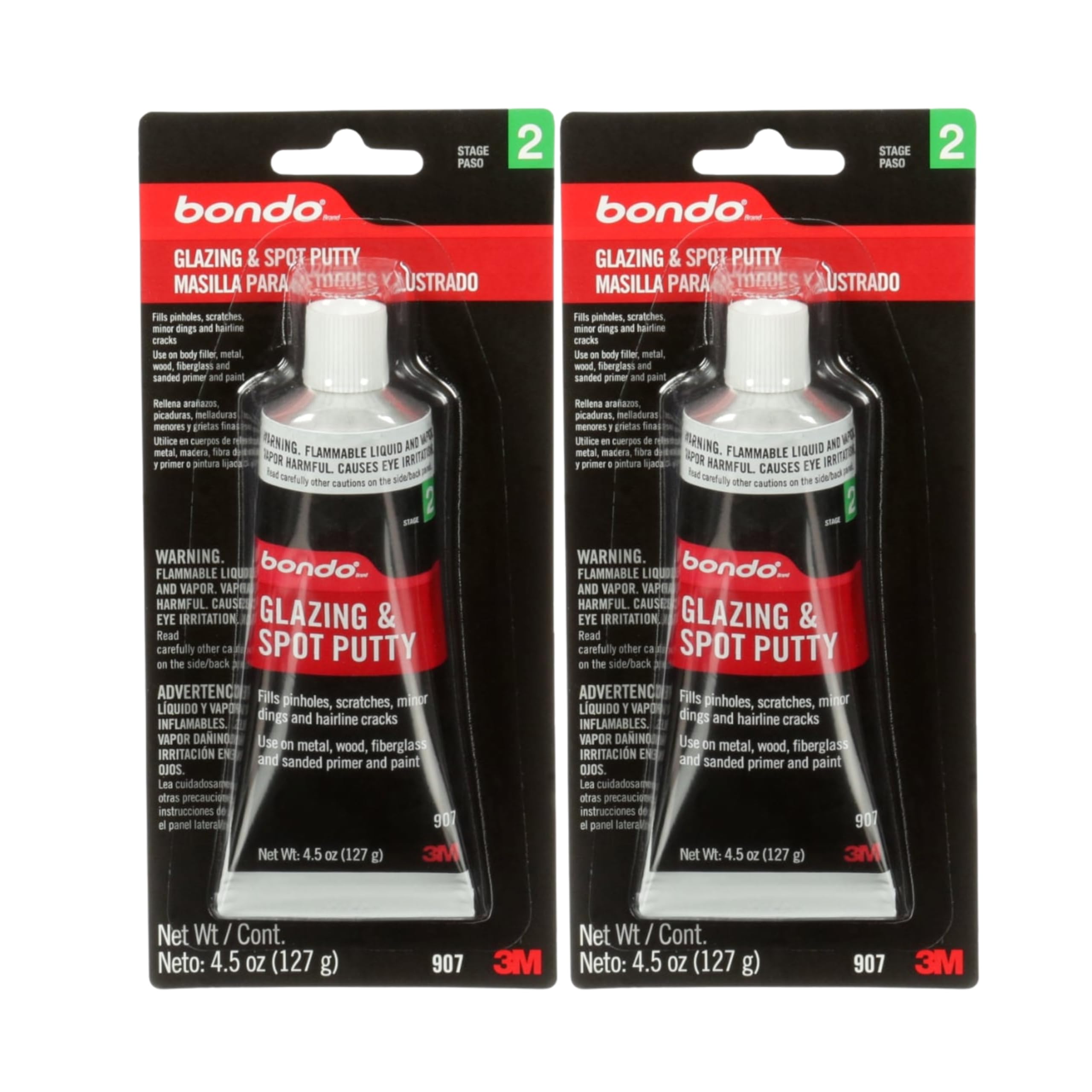 3M Bondo front packaging showing two tubes and product benefit