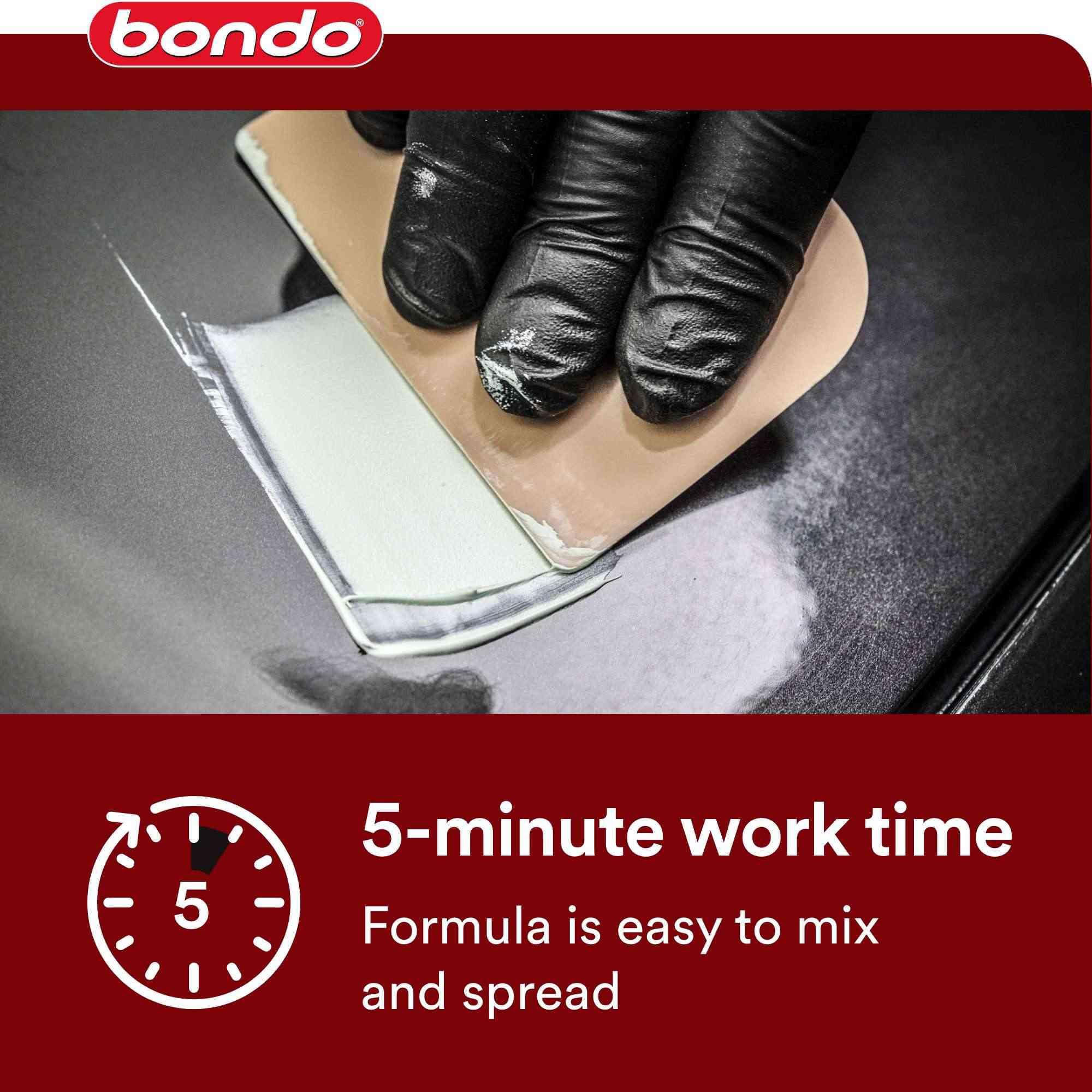 3M Bondo sanded repair detail showing feathered edges and smoothness