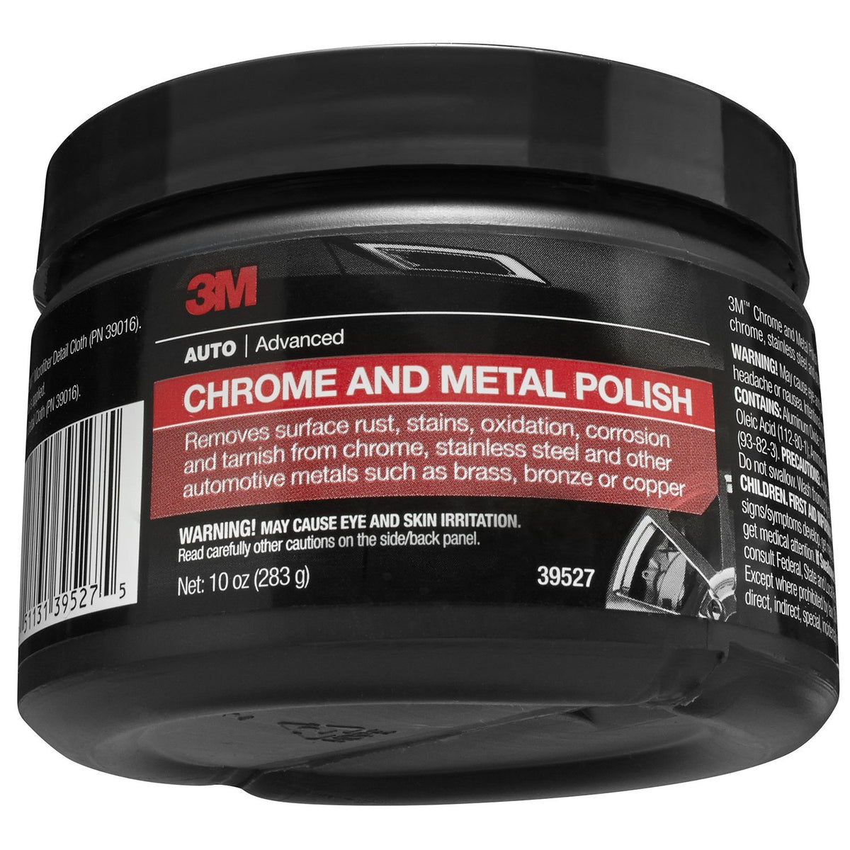 3M chrome and metal polish front label showing brand and product benefits