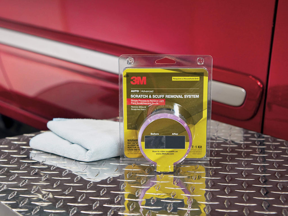 3M compound pad close-up demonstrating even material removal