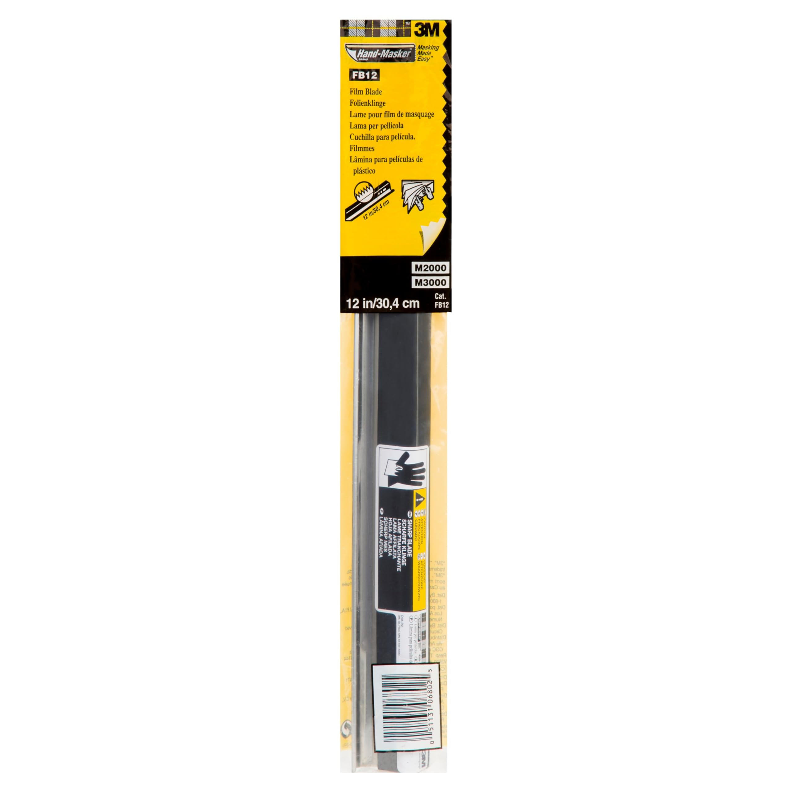 3M FB12 front view showing blade assembly and plastic guard for safe handling